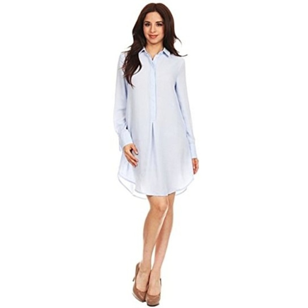 Beautiful Solid Collared Shirt Dress